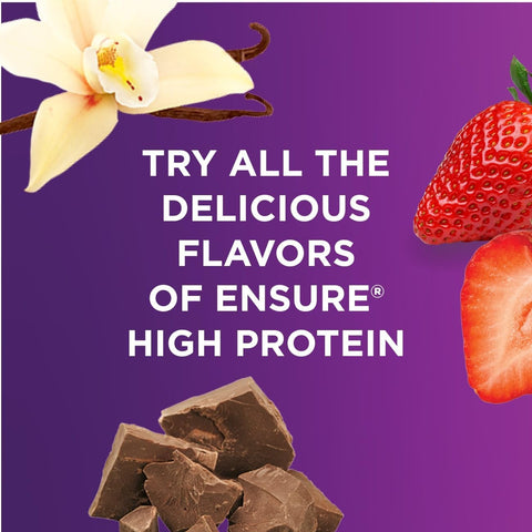 Ensure High Protein Bottled Milk Chocolate Nutrition Shake with Fiber, Ready to Drink, 16g Protein and 27 Vitamins and Minerals, 8 fl oz, 24 Pack