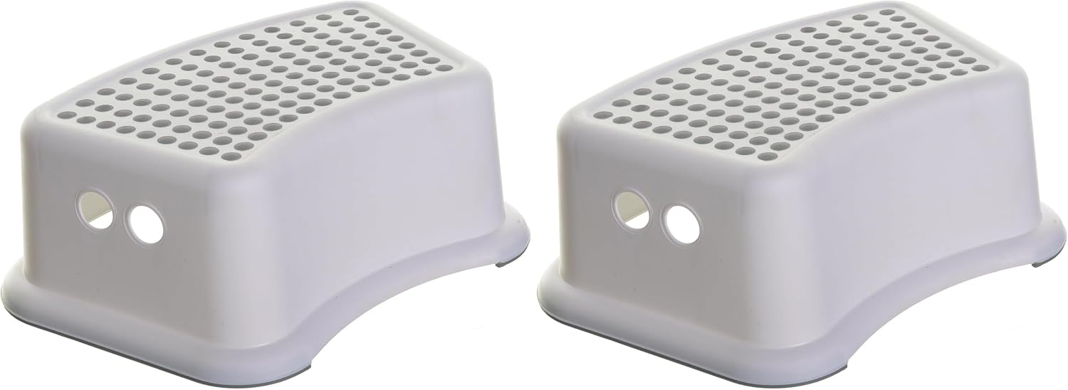 Dreambaby Step Stool for Kids - Non-Slip Base and Contoured Design for Toilet Potty Training and Sink Use (Pack of 2)