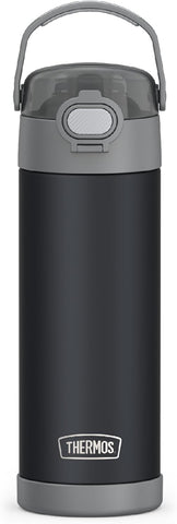 THERMOS FUNTAINER Water Bottle with Spout, 16oz, Matte Charcoal