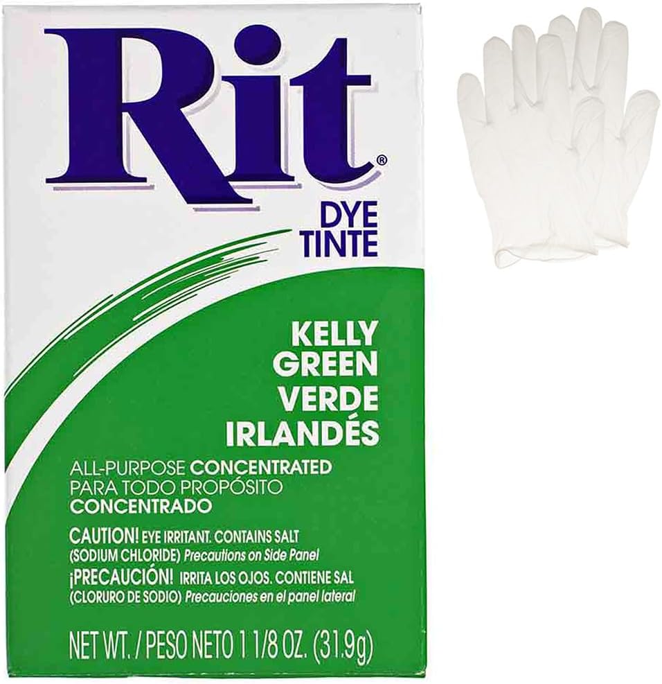 All Purpose Concentrated Rit Dye Powder Single Pack with Plastic Gloves for Clothing, Décor, and Crafts – Scarlet Red