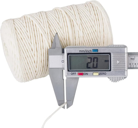 PerkHomy Cotton Butchers Twine String 500 Feet 2mm Twine for Cooking Food Safe Crafts Bakers Kitchen Butcher Meat Turkey Sausage Roasting Gift Wrapping Gardening Crocheting Knitting
