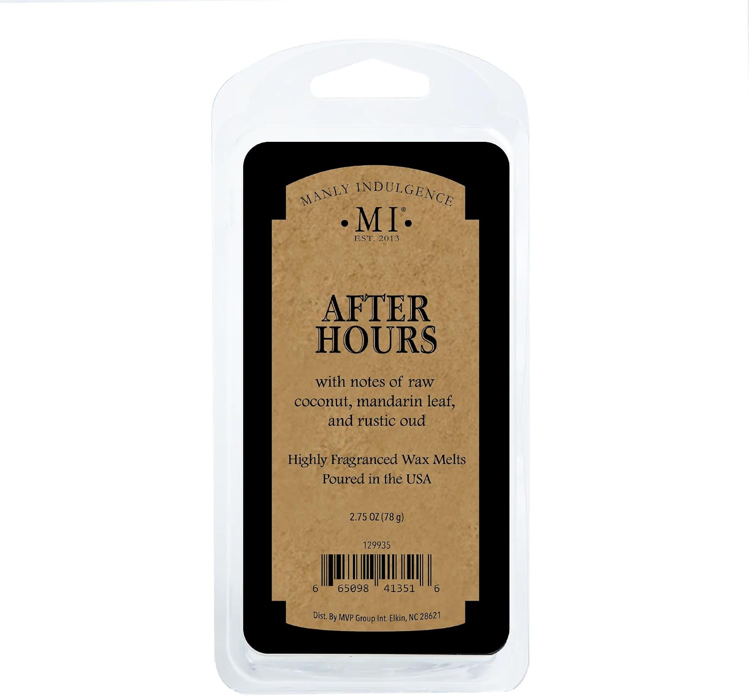 Manly Indulgence After Hours Scented Wax Melts, Wax Melt Warmer Cubes, Long Lasting Scented Wax Warmer Cubes, 4 Pack, 6 Cubes Each - Made in The USA