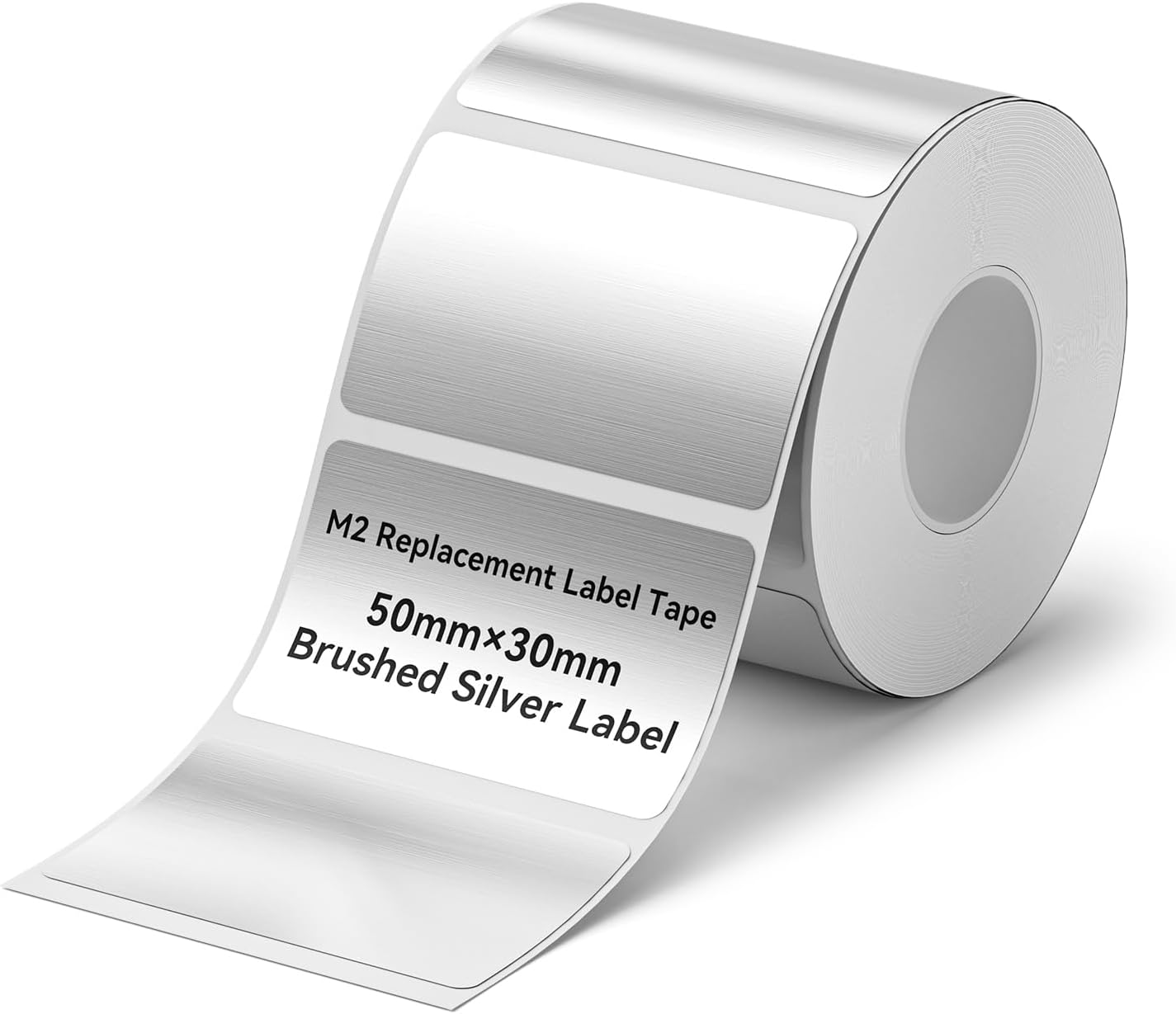 NIIMBOT M2/M3 Thermal Transfer Labels 1.97''×1.18'', Brushed Silver