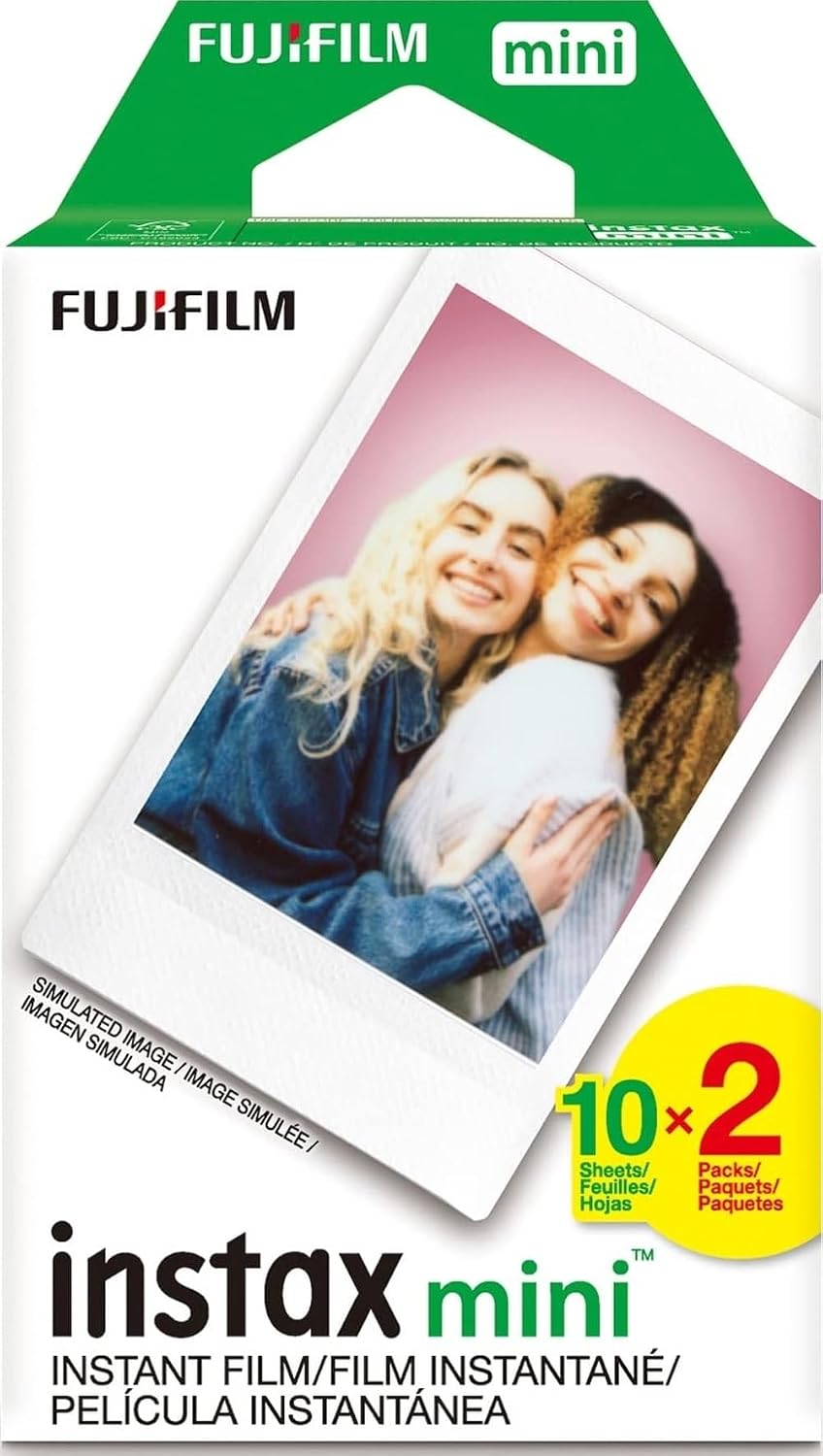 FUJIFILM Instax Mini Instant Film Twin Pack (White), 20 Photos
