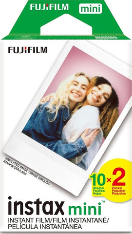 FUJIFILM Instax Mini Instant Film Twin Pack (White), 20 Photos