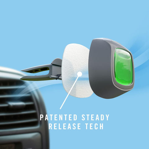 Febreze AUTO Air Freshener, Odor-Fighting Automotive Vent Clip, Scented Car Accessories, Long Lasting for Strong Odors, New Car Scent, 2 Count
