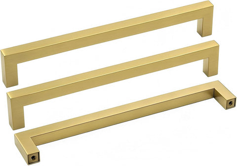 Goldenwarm 10 Pack 7-1/2 Inch Gold Cabinet Handles Brushed Cabinet Pulls