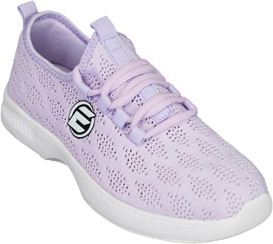 ELITE Women's Kona Slip-On Bowling Shoes - Lightweight Athletic, Breathable Knit, Universal Soles