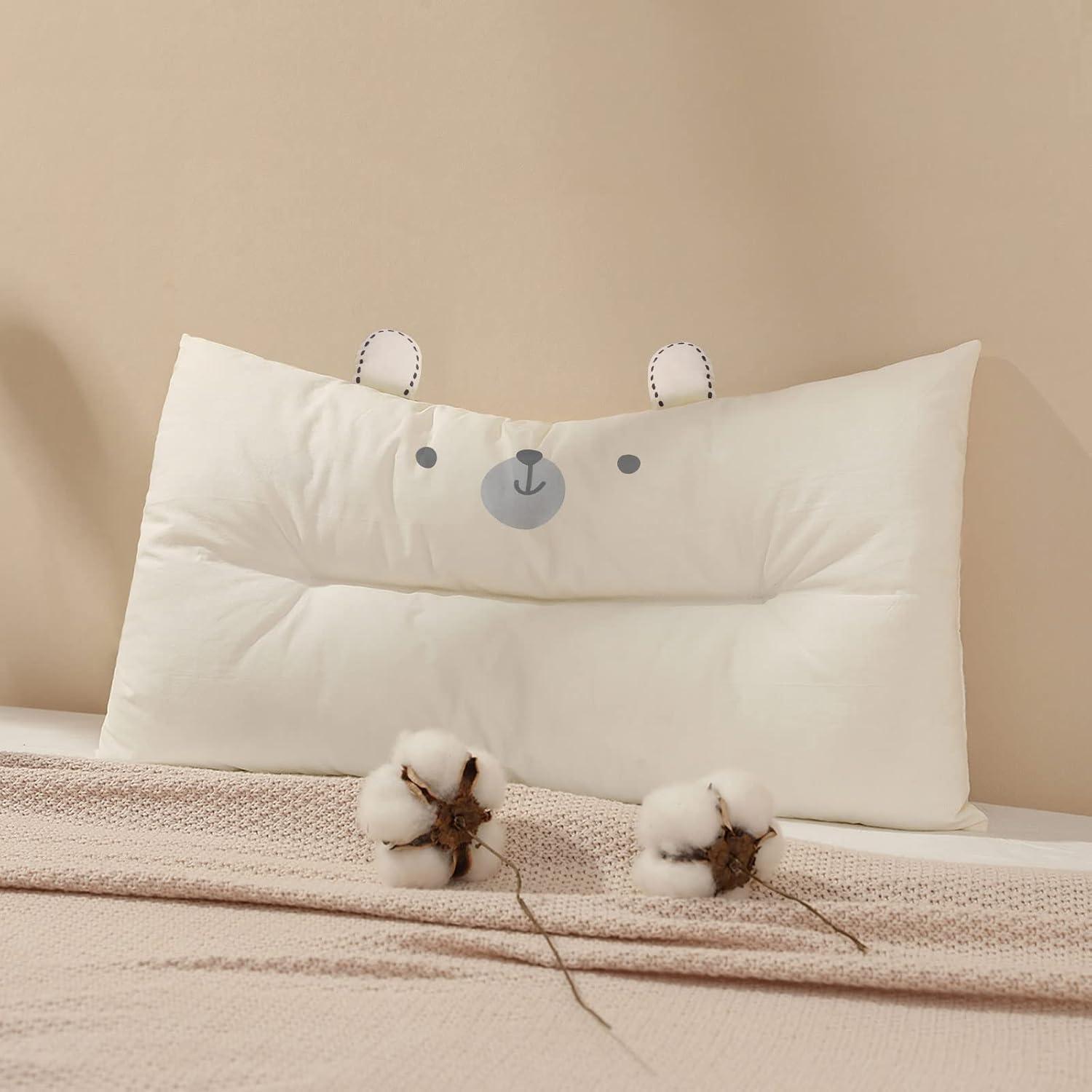 Choc chick Toddler Pillow for Sleeping, 20x12 Inches, Bear