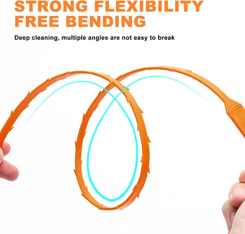 Drain Snake Clog Remover - 4 Pack 20 Inch Flexible Hair Tool