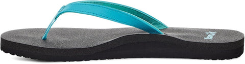 Sanuk Yoga Joy Womens Flip Flops | Yoga Mat Footbed | Sandals for Women | Womens Yoga Sandals | Women's Beach Sandals