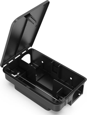 Rat Bait Stations 2 Pack, Lockable Rodent Traps, Indoor & Outdoor