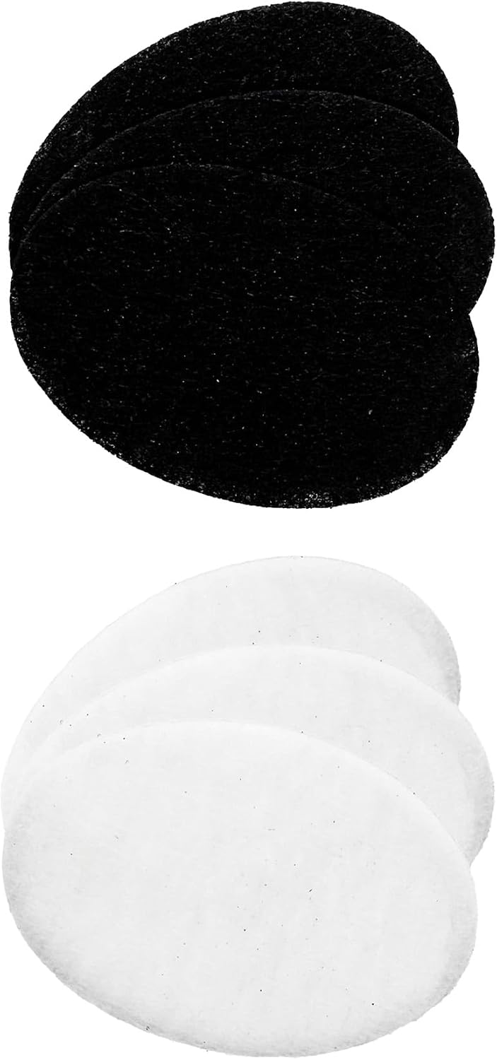 OVENTE Deep Fryer Charcoal & Oil Vapor Filter Set, White & Black ACPFDM2203