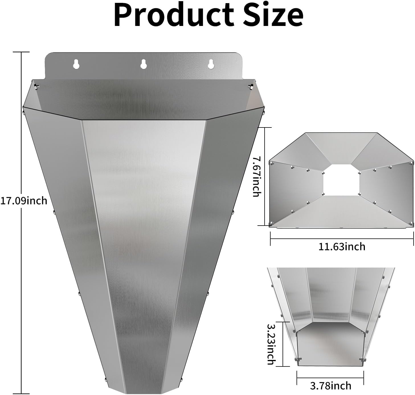 Large Chicken Cone for Butchering, Stainless Steel Kill Cones