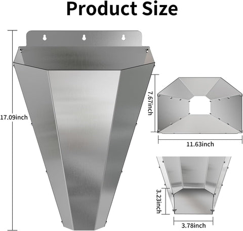 Large Chicken Cone for Butchering, Stainless Steel Kill Cones