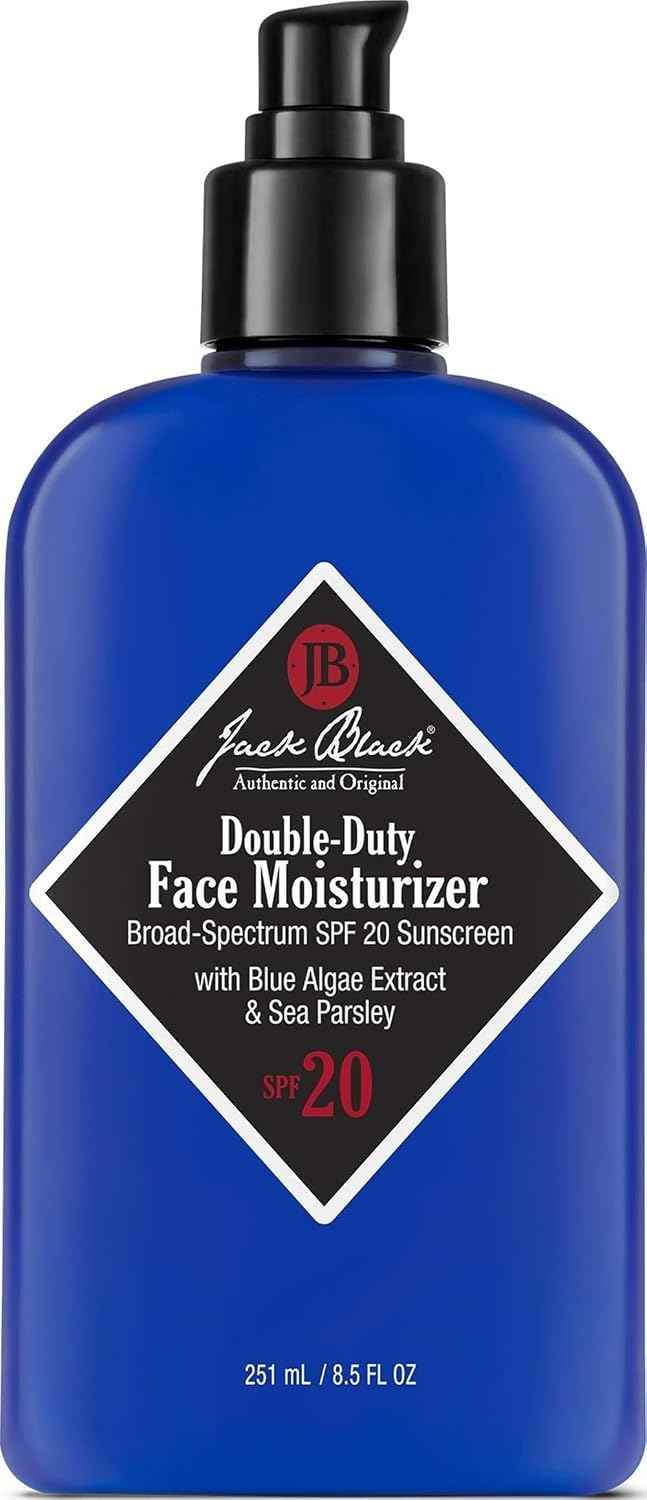Jack Black Double Duty Face Moisturizer with SPF 20, Facial Moisturizer Face Cream for Men, Mens Facial Lotion with SPF, Gifts for Men