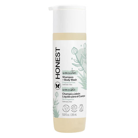The Honest Company Shampoo & Body Wash, Tear-Free, Fragrance-Free, 10 fl oz