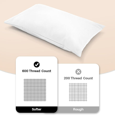 Warmstar 100% Cotton Toddler Pillowcase Set of 2,13"x18" White