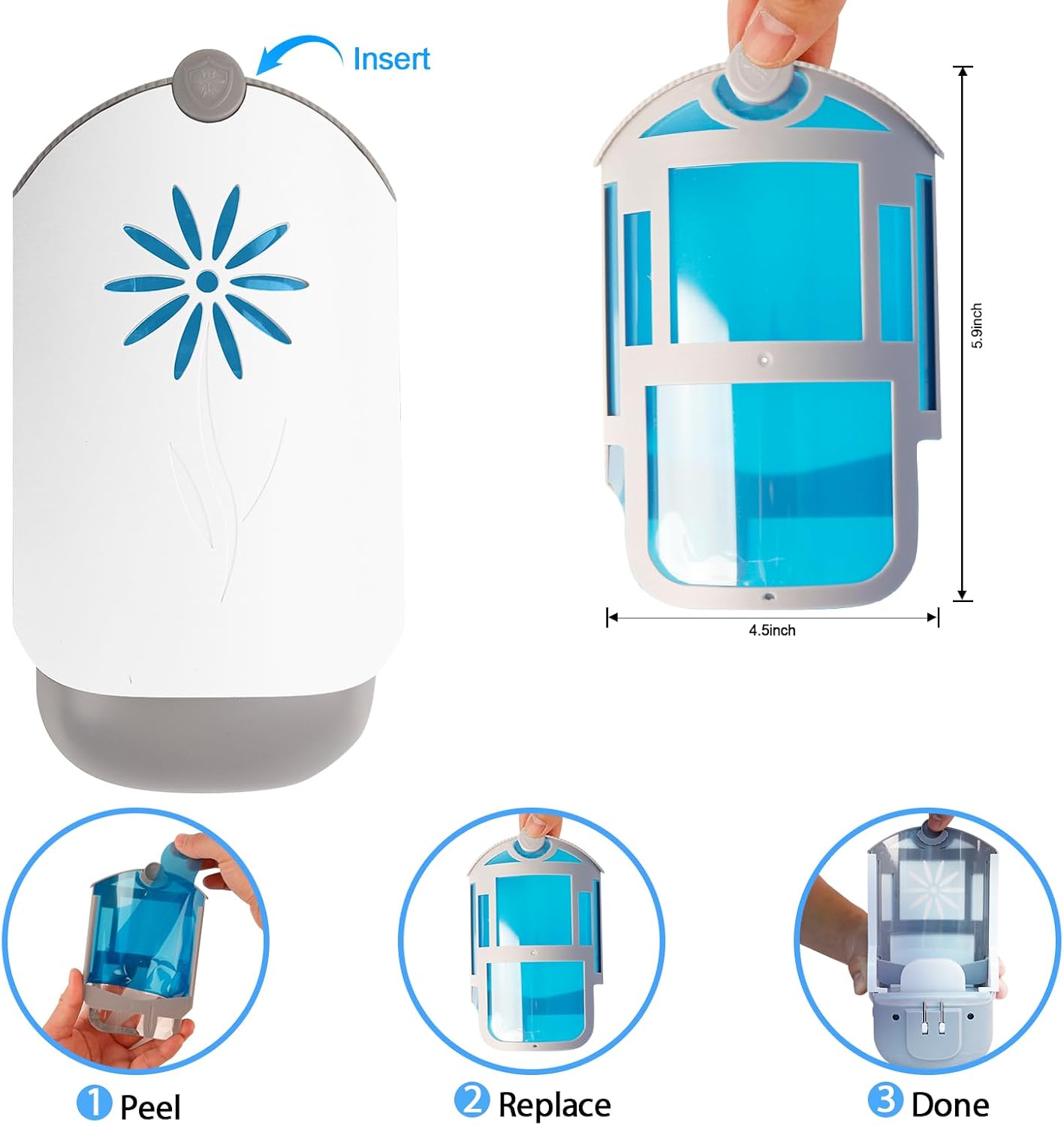 2 Flying Insect Trap for Indoors, Plug in Fly Trap Bug Catcher for Gnats Captures Fruit Flies, Mosquito and Gnats, Gnat Traps for House Indoor
