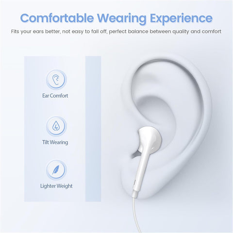 2 Pack USB C Headphones for iPhone 17 with Microphone & Remote Control