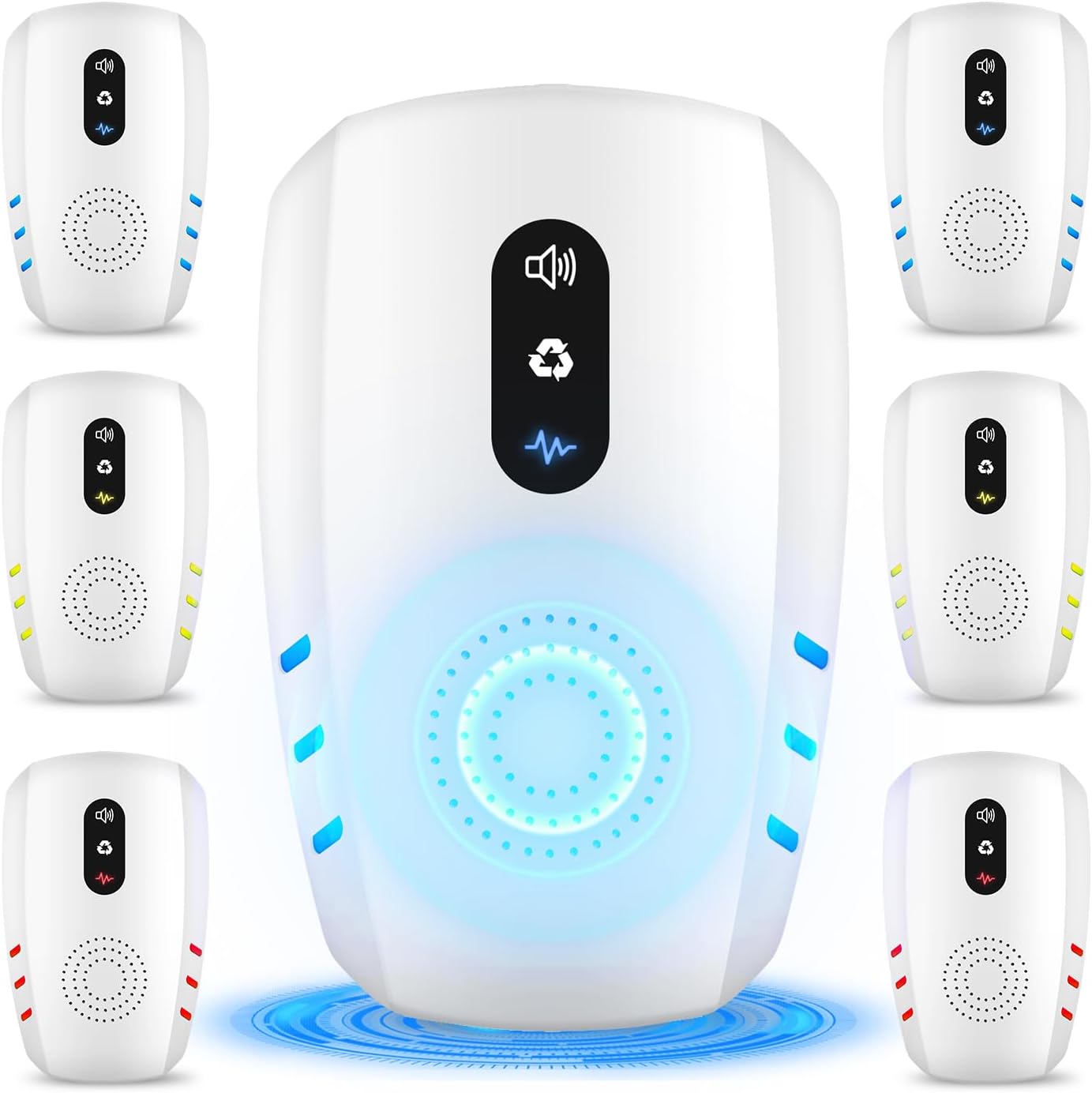 2026 Upgraded Ultrasonic Indoor Pest Repeller, 3-Mode Mouse Traps, 6 Pack