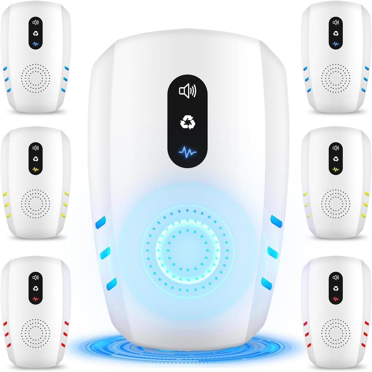 2026 Upgraded Ultrasonic Indoor Pest Repeller, 3-Mode Mouse Traps, 6 Pack