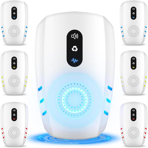 2026 Upgraded Ultrasonic Indoor Pest Repeller, 3-Mode Mouse Traps, 6 Pack
