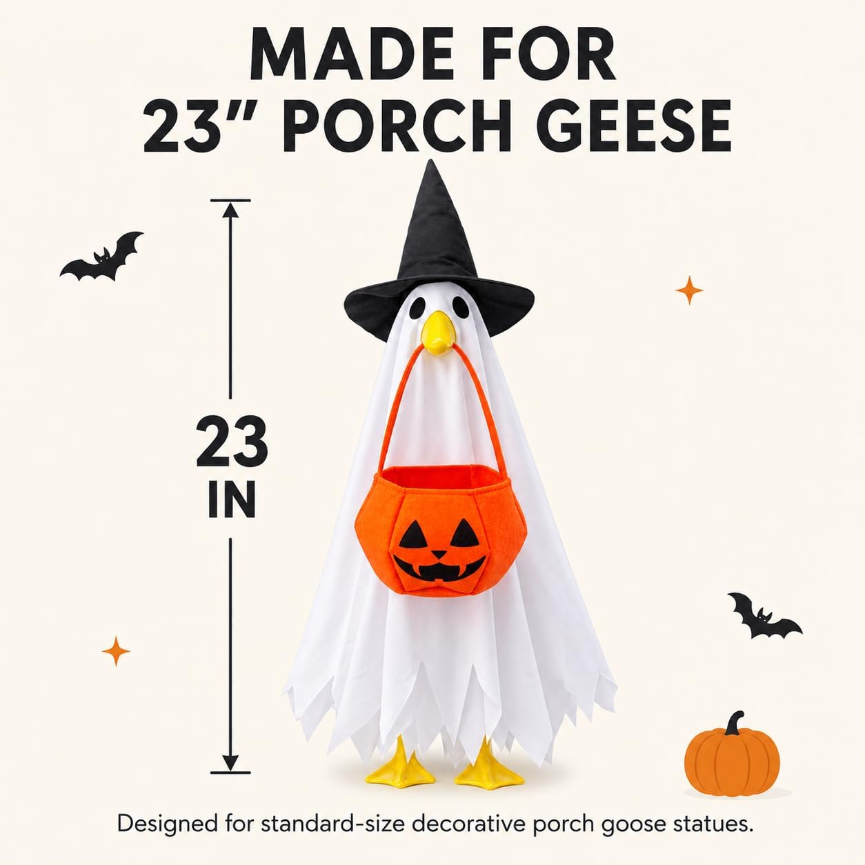Porch Goose Halloween Outfit for 23 Inch Goose, Costume Set for Fall Decor