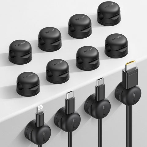 Lamicall 12Pack Rotating Cord Organizer, Desk Office Nightstand Accessories