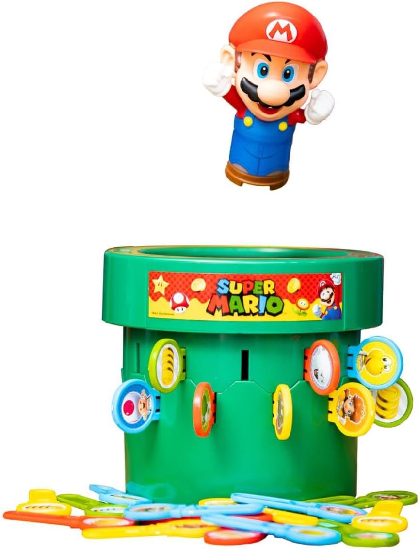 TOMY Pop Up Super Mario Family Action Game - 2-4 Players - Ages 4+