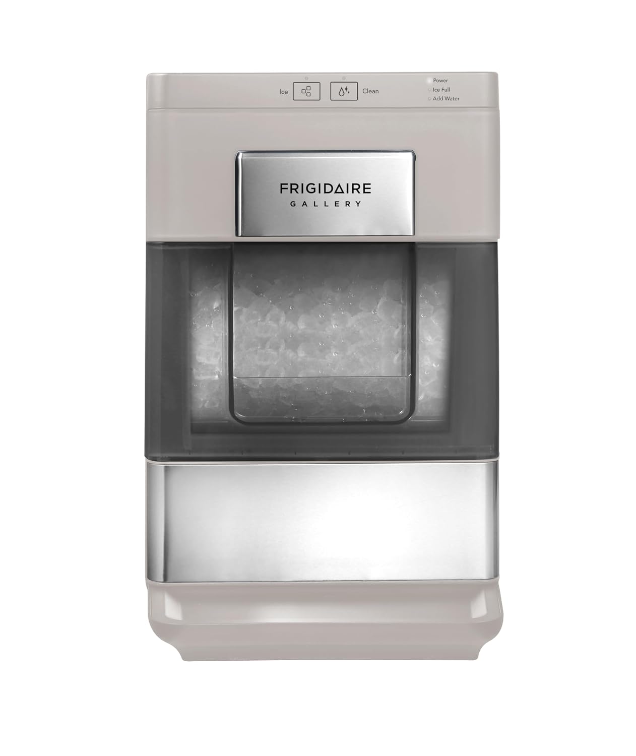 Frigidaire Gallery, 33 Lbs. Countertop Ice Maker, Nugget Shaped Ice, Stainless Steel Trim (Grey)