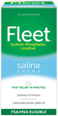 Fleet Enema Saline, Laxative for Constipation Relief, 4 Bottles, 4.5oz each