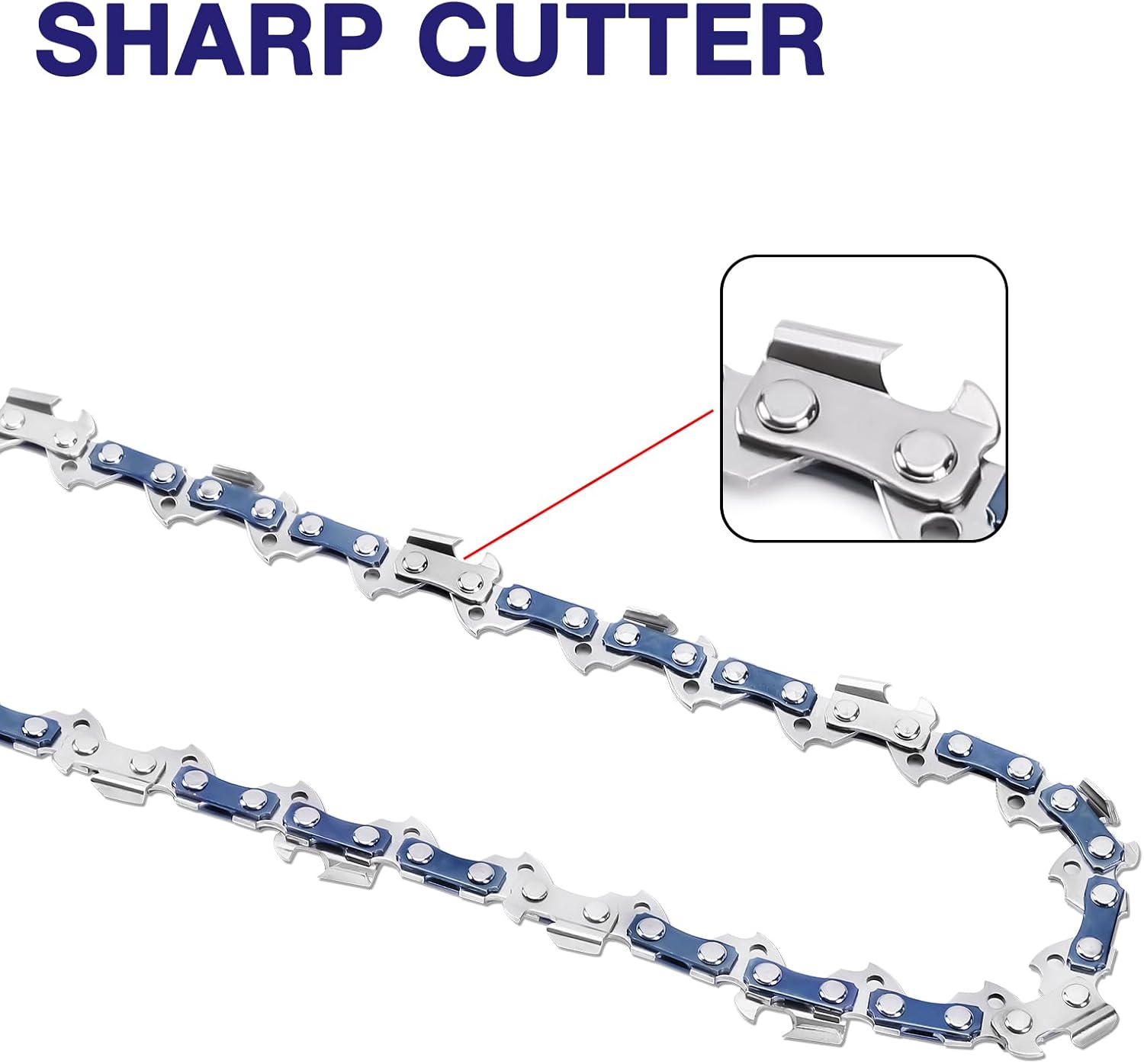 4 Pack 18 Inch Chainsaw Chain 3/8" LP Pitch .050'' Gauge 62 Drive Links Fits Poulan, Craftsman, Echo, Homelite and more