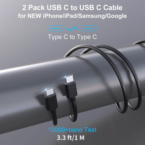 2 Pack 90W USB C Car Charger Super Fast Charging for iPhone 17 Pro Max/Air