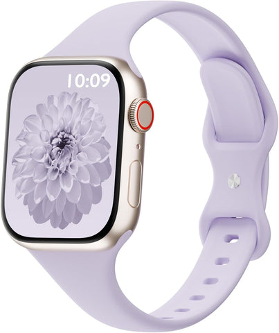 Thin Sport Silicone Slim Band Compatible with Apple Watch Bands Women Men
