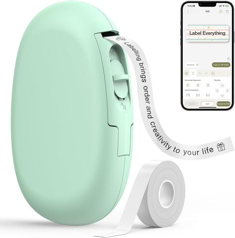 SUPVAN E10 Bluetooth Label Maker Machine with Tape, Green