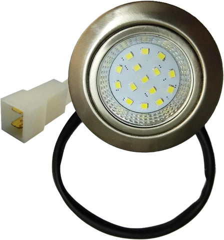 2-Piece 2inch 50mm Hole Cooker Range Hood Bulb Light 1.5W DC 12V Stove Hood Smoke Vent Light Lamp Cabinet Light DJ612 Connector(Warm White 3000K)