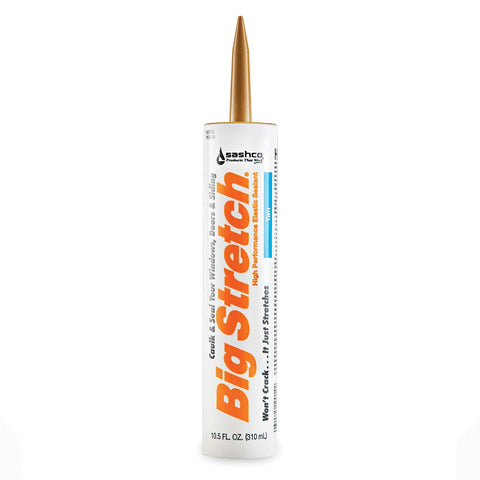 Sashco - BIG-P-TA-12 Big Stretch Acrylic Latex High Performance Caulking Sealant, 10.5 Ounce Cartridge, Tan (Pack of 12)