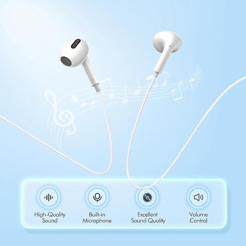 USB C Wired Headphones for iPhone 17/16/15 Pro Max