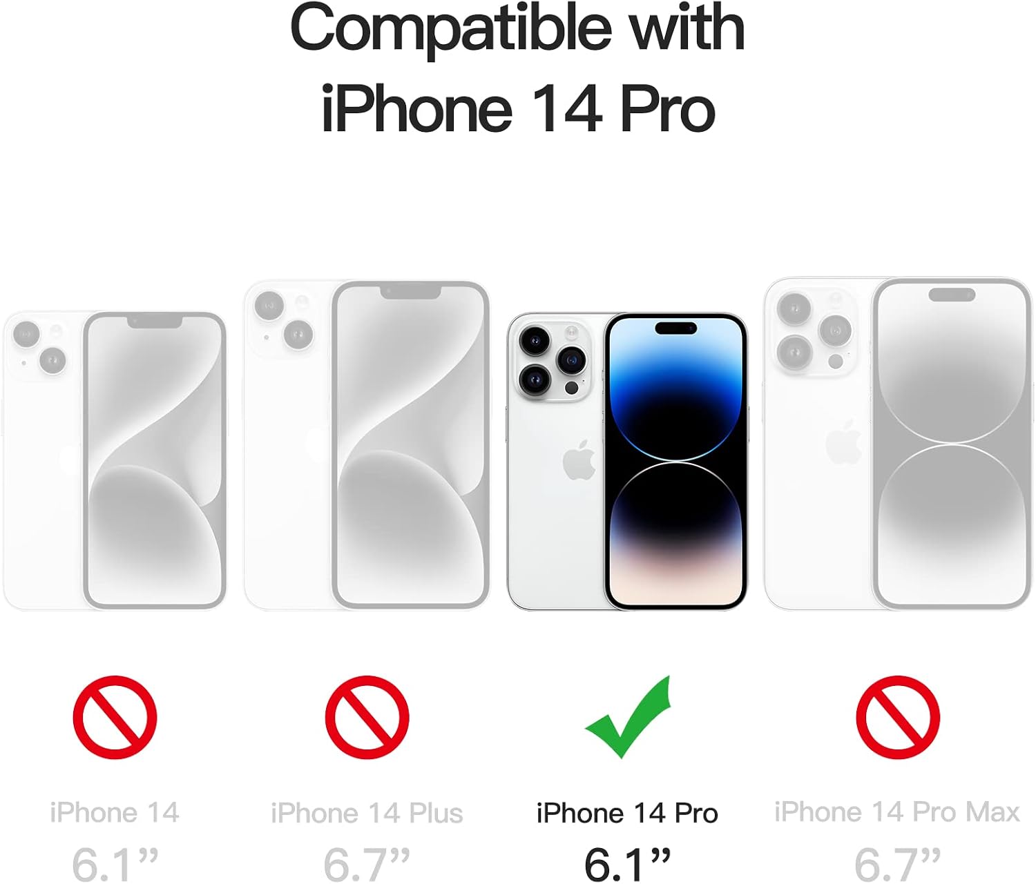 JETech Privacy Screen Protector for iPhone 14 Pro, 2-Pack