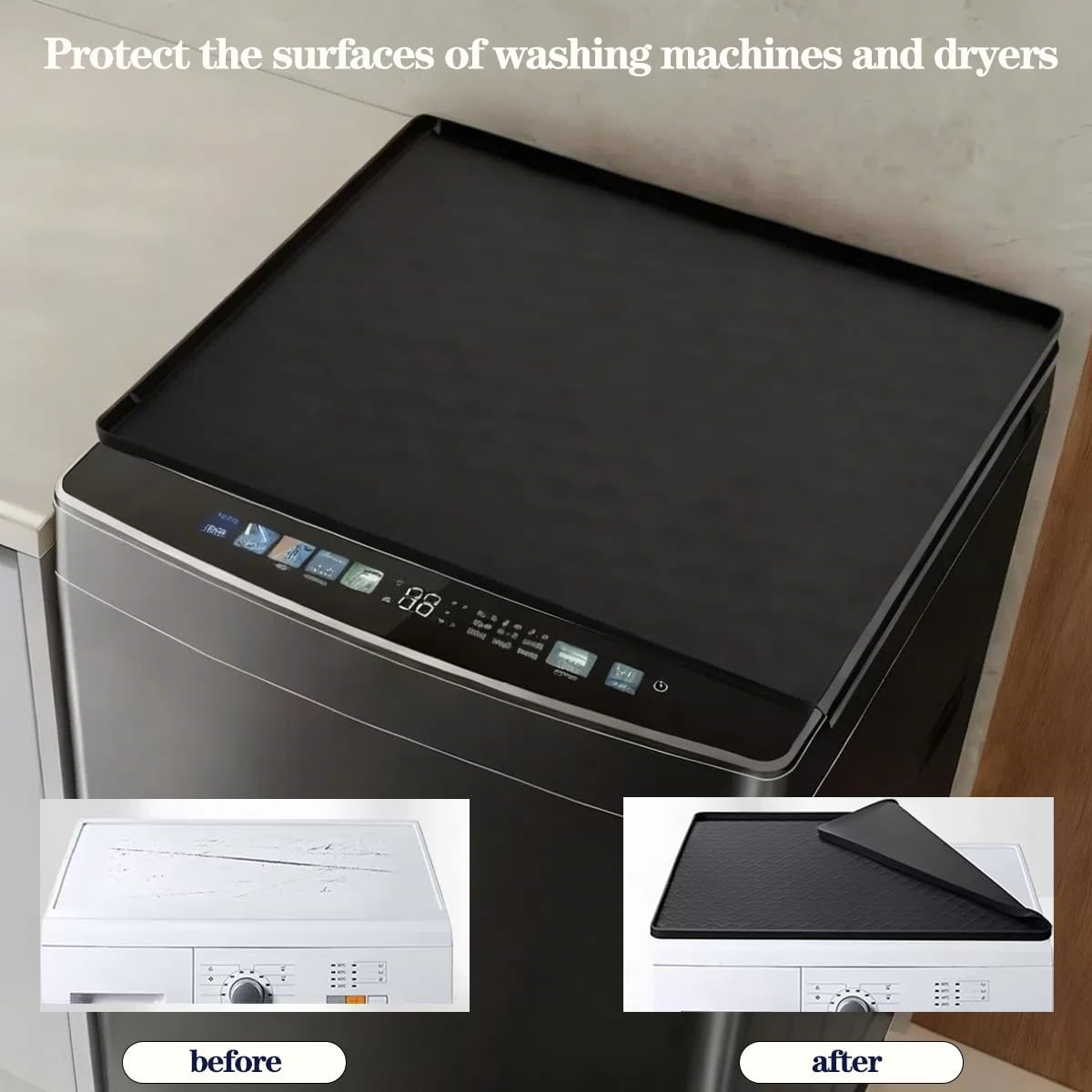Dishwasher Drain Pan Mat,Black 24''x20'' Dishwasher Drip Tray with Raised Edge,Non-Slip Silicone Dishwashers Drain Pan Floor Mat,Anti-Leakage Dish Washer Tray for Mini Dish Washers