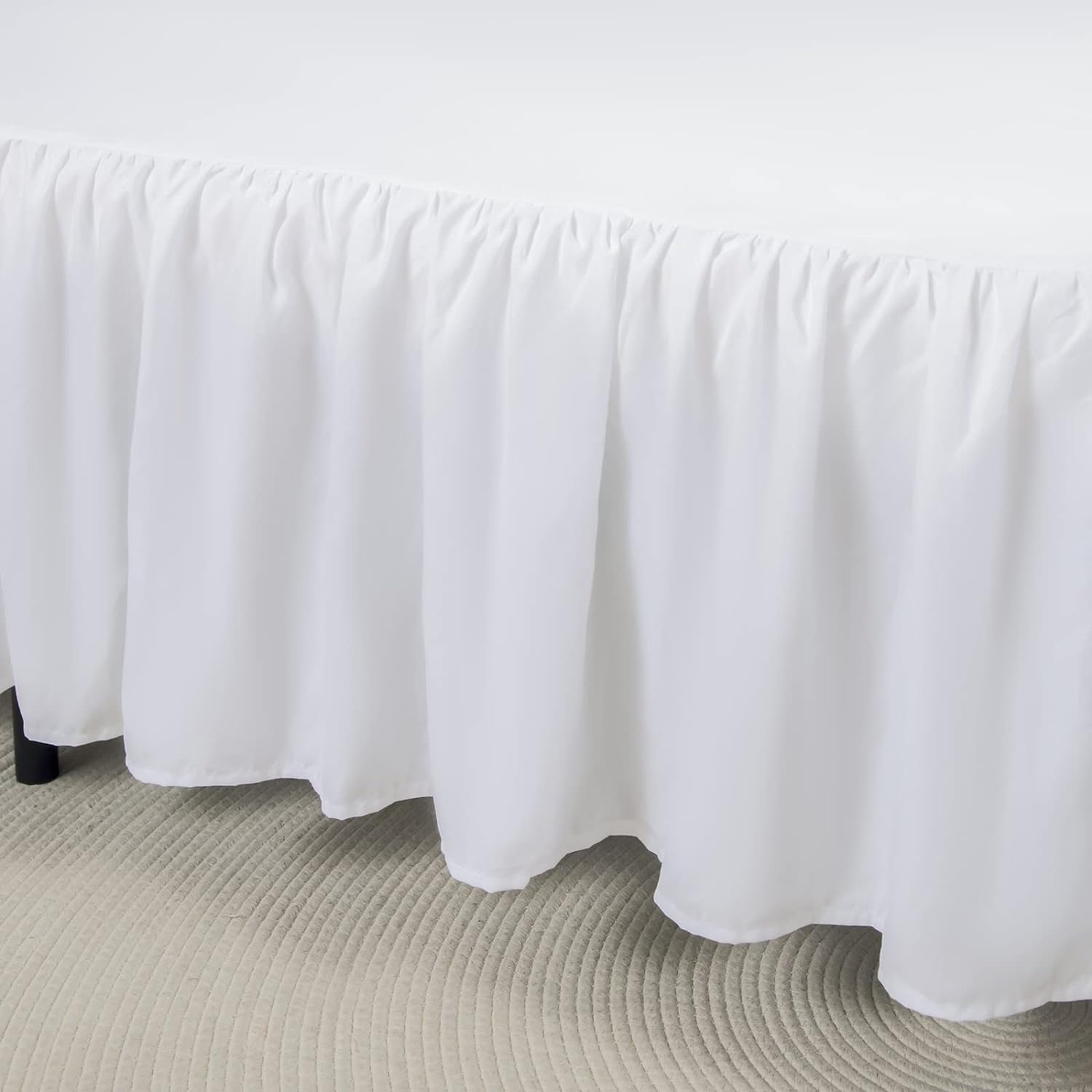 Bed Skirt Queen Size Ruffled Bed Skirt with Split Corners