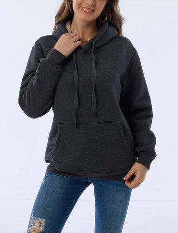 Womens Winter Hoodies Warm Fleece Sherpa Lined Pullover Hooded Sweatshirt
