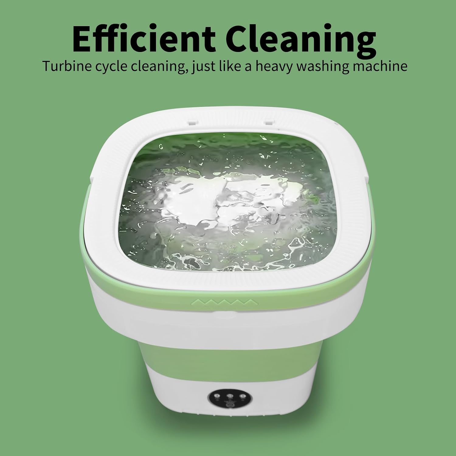 Portable Washing Machine, Mini 16L Foldable Washer and Dryer with 3 Modes Deep Cleaning