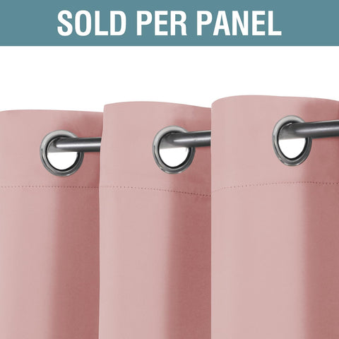 H.VERSAILTEX Blackout Curtain for Living Room Thermal Insulated Window Treatment Curtain 54 inch Length Energy Saving Solid Grommet Top Blackout Drape, One Panel, Baby Pink, 52" W x 54" L