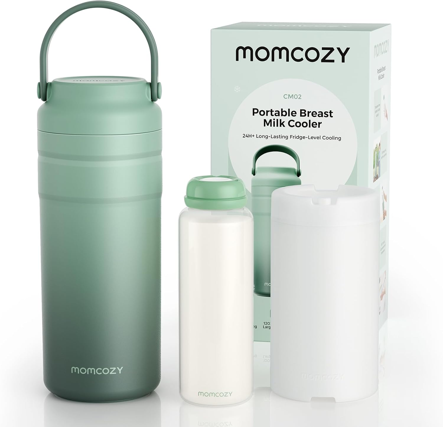 Momcozy Portable Breast Milk Cooler for Travel, 24H Ice-Free Cooling