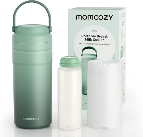 Momcozy Portable Breast Milk Cooler for Travel, 24H Ice-Free Cooling