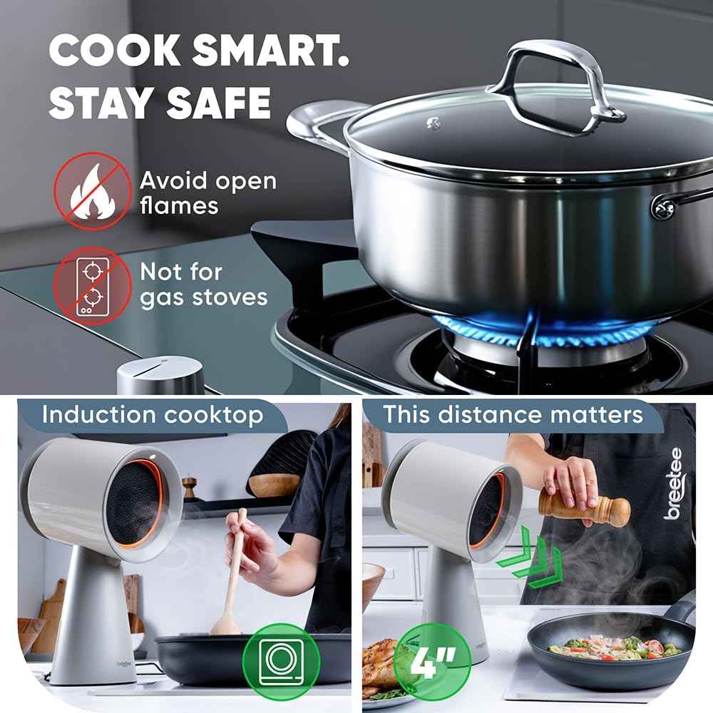 BREETEE Portable Range Hood Fan for Cooking, Apartment, Dorm & RV