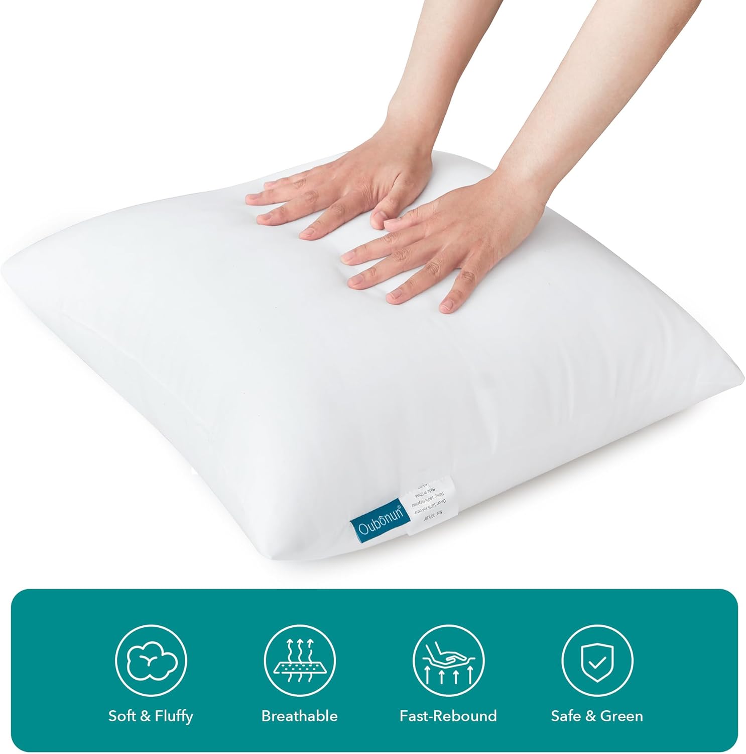Oubonun 20 x 20 Throw Pillow Inserts Set of 4