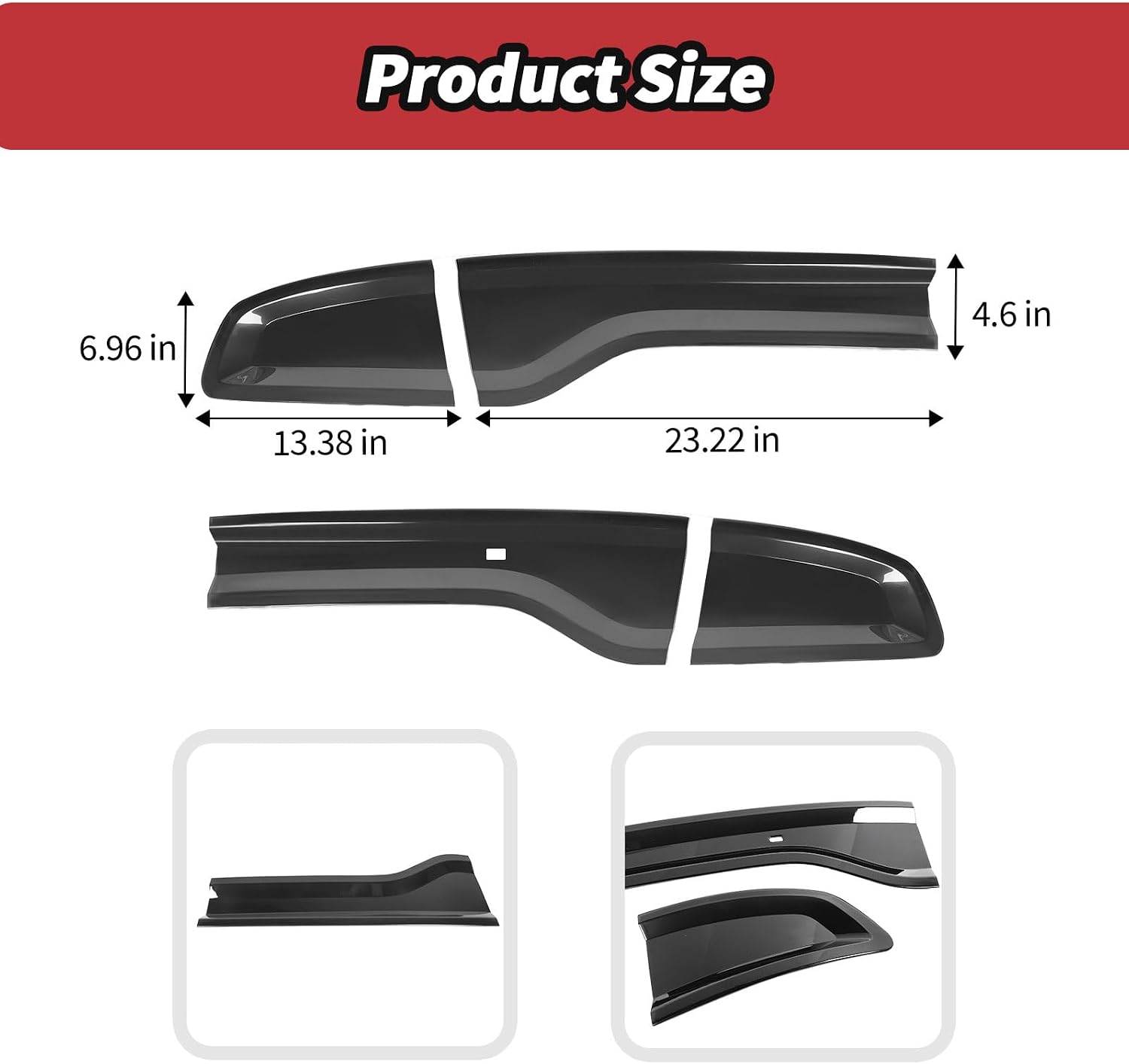 JeCar Tail Light Cover Smoked Tail Light Guard for 2015-2024 Dodge Charger Exterior Accessories